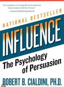 marketing boek: Influence - the Psychology of Persuation by author Cialdini