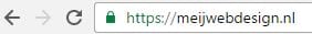 de groene kleur van https geeft aan dat er geen veiligheidslek is