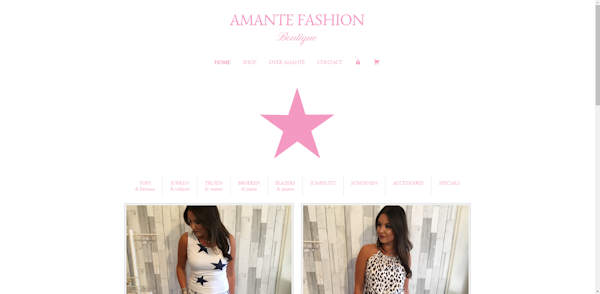 webshop amante fashion gemaakt door meijwebdesign