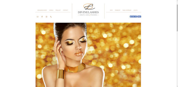 website divinelashes gemaakt door meijwebdesign