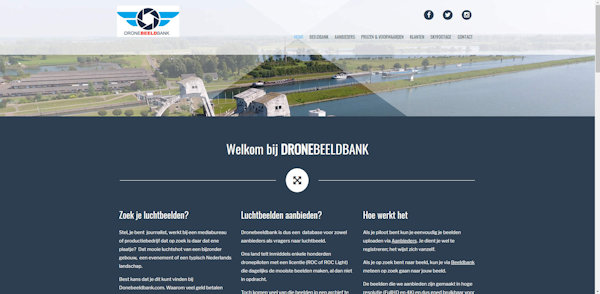 website dronebeeldbank aangepast met een plugin