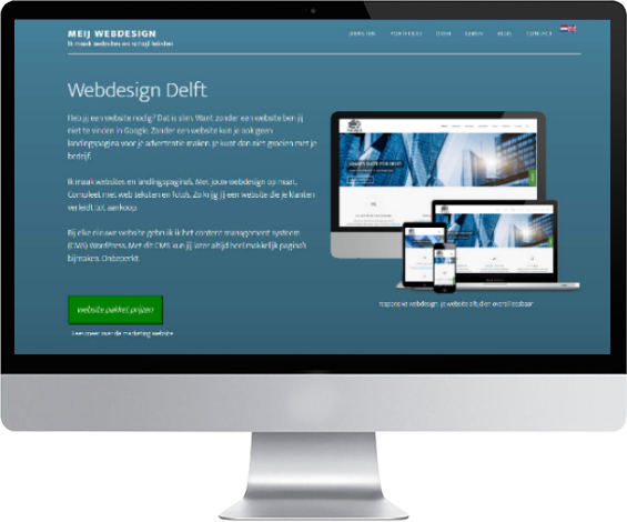 webdesign delft op apple computer met responsive webdesign
