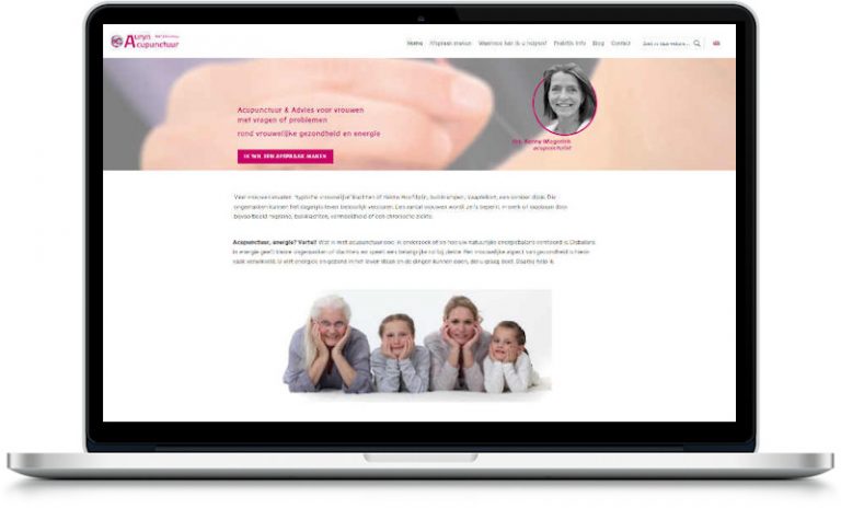 portfolio meijwebdesign website auryn acupunctuur in laptop 800px