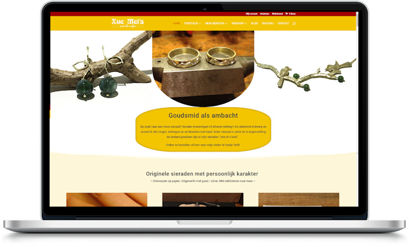 website xuemei gemaakt door meij webdesign
