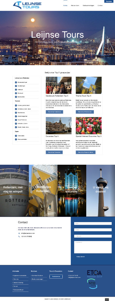 voorbeeld wordpress website voor touroperator