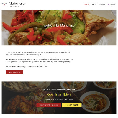 portfolio wordpress restaurant website