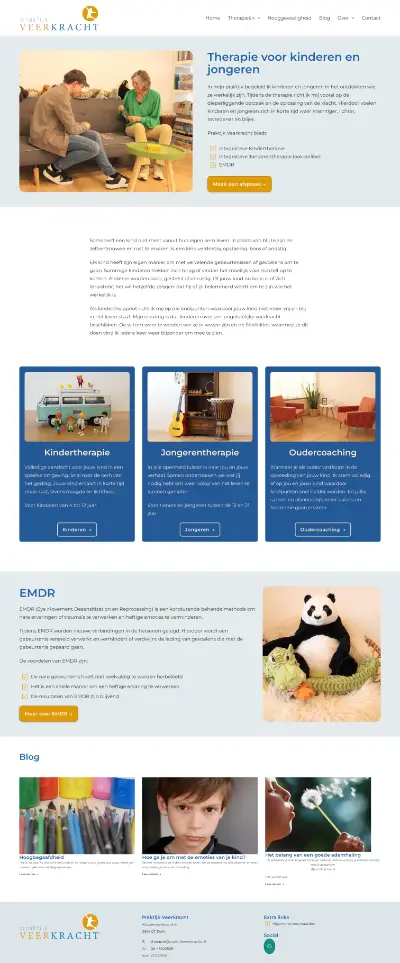 praktijk veerkracht - website portfolio voor therapeut