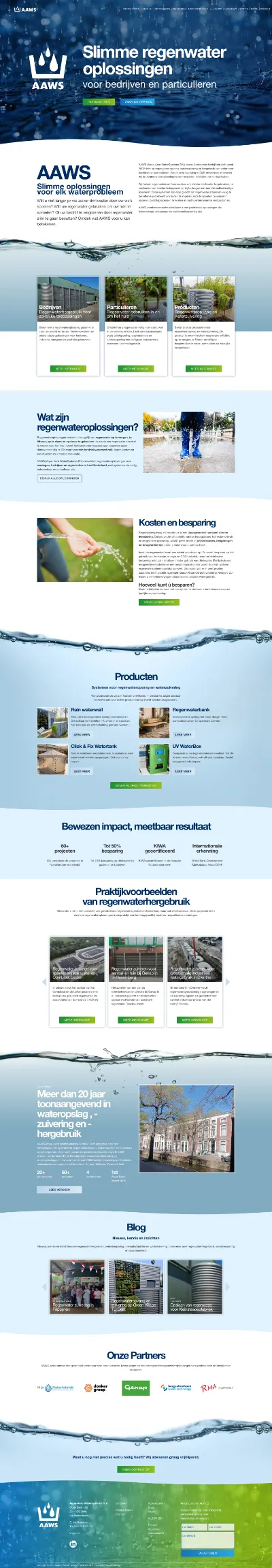 nieuw website ontwerp voor aaws